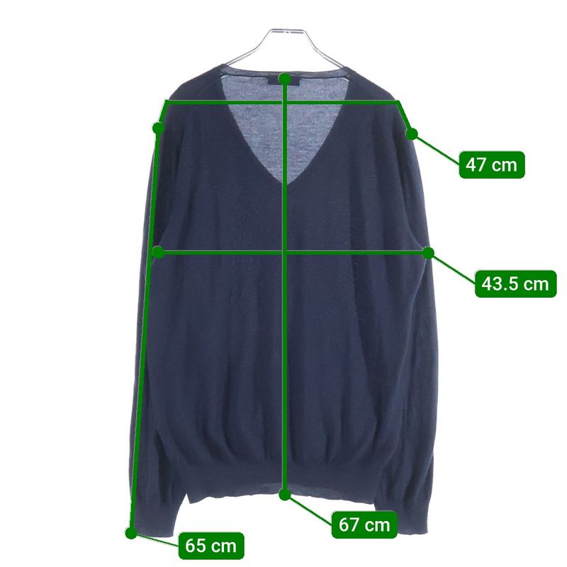Prada Silk Blend Cashmere V-neck Pullover Long Sleeve Knit Sweater