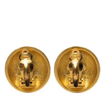 Chanel Coco Mark Vintage Gold Plated Earrings