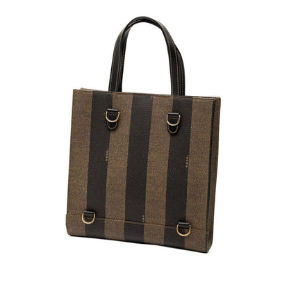 Fendi Pecan Shoulder Bag 2-Way Brown Black Leather