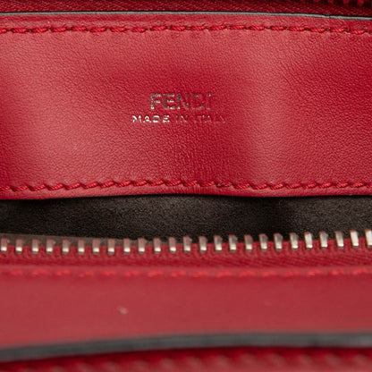 Fendi Shoulder Bag 2-Way Red Leather