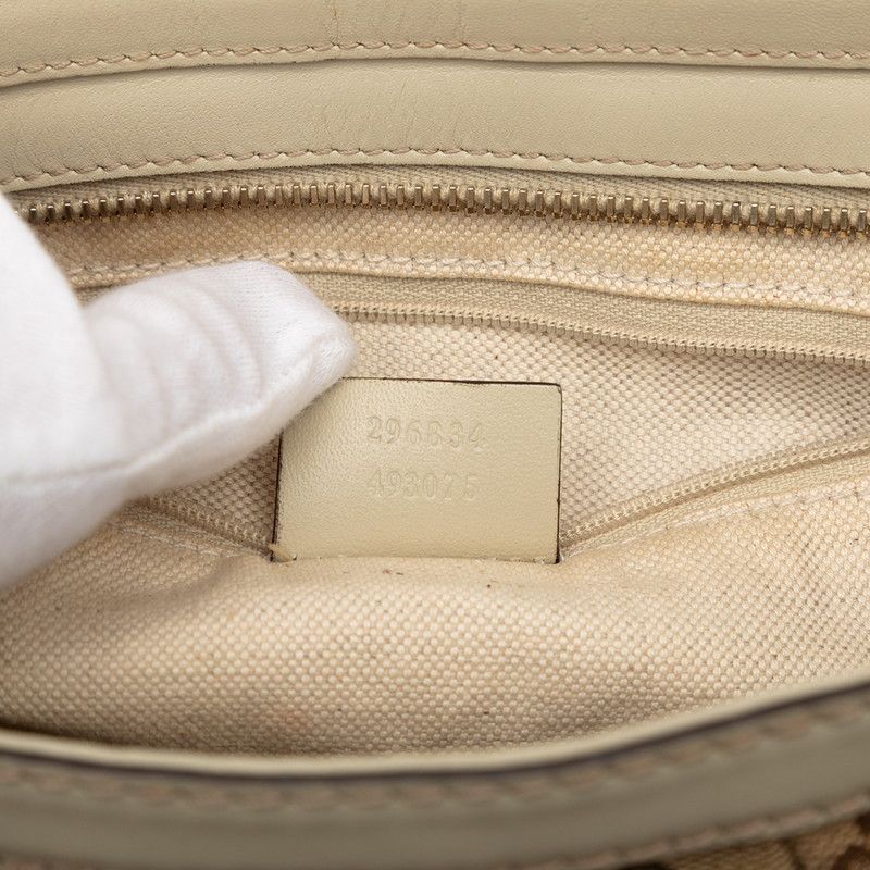 Gucci GG Canvas Ski Beige Leather