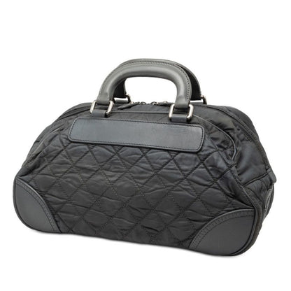 Chanel Paris New York Klein Coco Mark Boston Bag Gray Nylon Leather