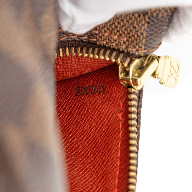 Louis Vuitton Damier Ebene Papillon Shoulder Bag Hand Brown Leather