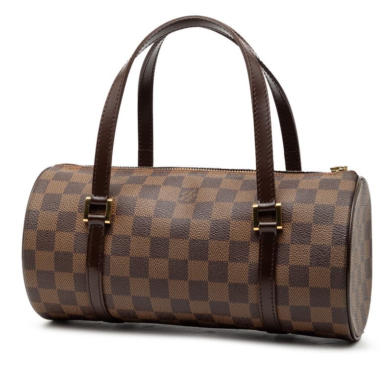 Louis Vuitton Damier Ebene Papillon Shoulder Bag Hand Brown Leather