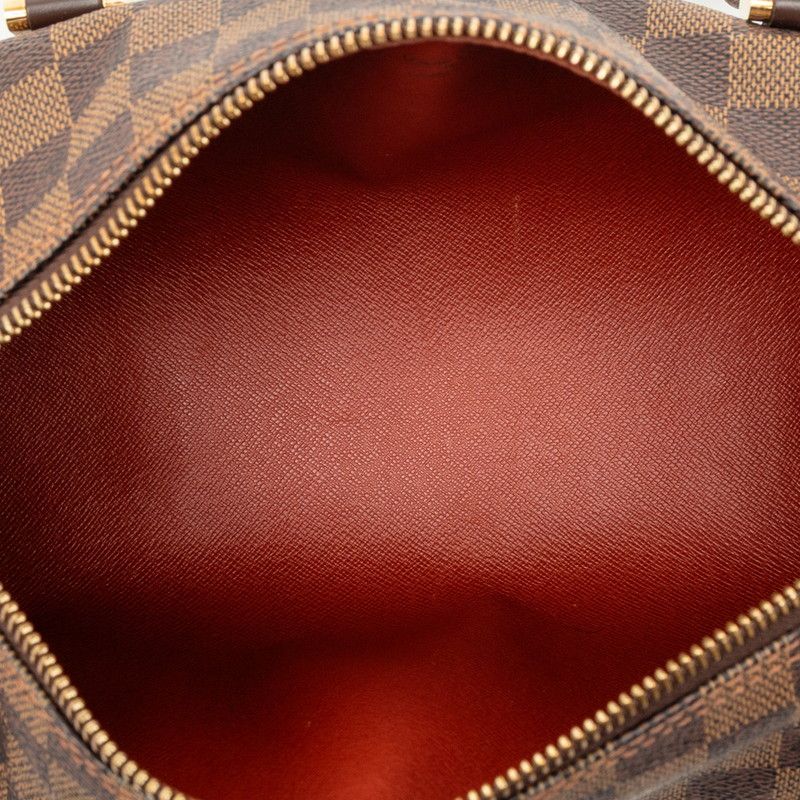 Louis Vuitton Damier Ebene Papillon Shoulder Bag Hand Brown Leather