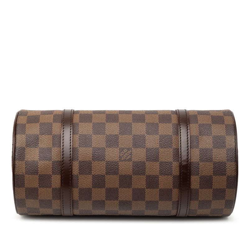 Louis Vuitton Damier Ebene Papillon Shoulder Bag Hand Brown Leather