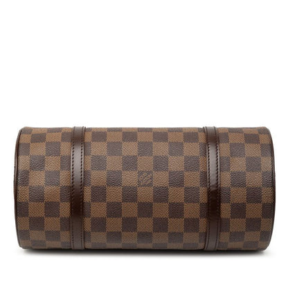 Louis Vuitton Damier Ebene Papillon Shoulder Bag Hand Brown Leather