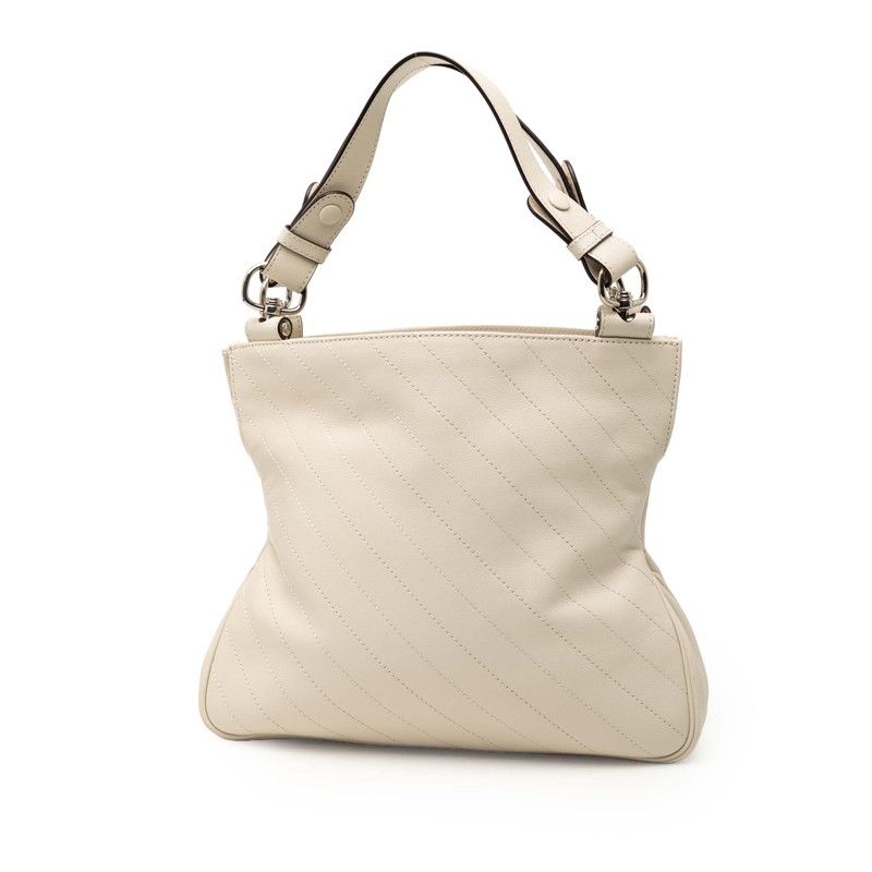 Gucci Blondie Small Tote Chain Shoulder Bag 2-Way Off White Leather