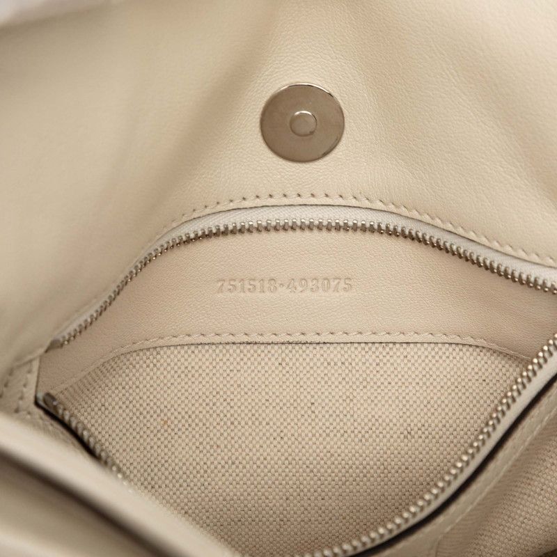 Gucci Blondie Small Tote Chain Shoulder Bag 2-Way Off White Leather