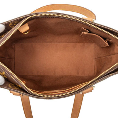 Louis Vuitton Monogram Cabas Piano Tote Shoulder Bag Brown