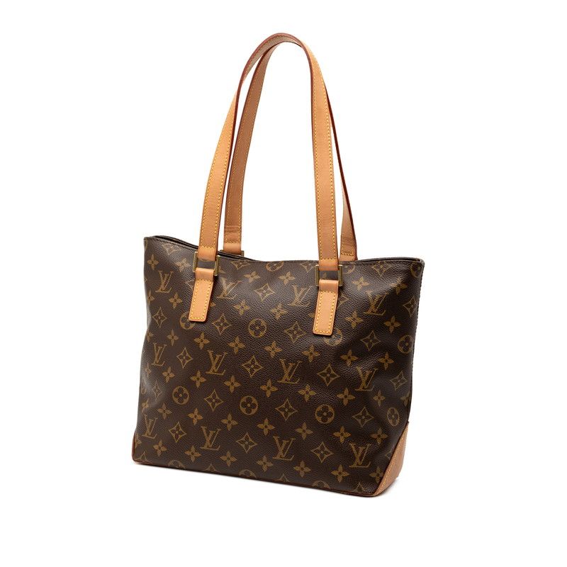 Louis Vuitton Monogram Cabas Piano Tote Shoulder Bag Brown