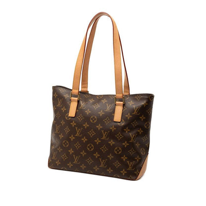 Louis Vuitton Monogram Cabas Piano Tote Shoulder Bag Brown