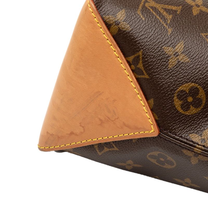 Louis Vuitton Monogram Cabas Piano Tote Shoulder Bag Brown