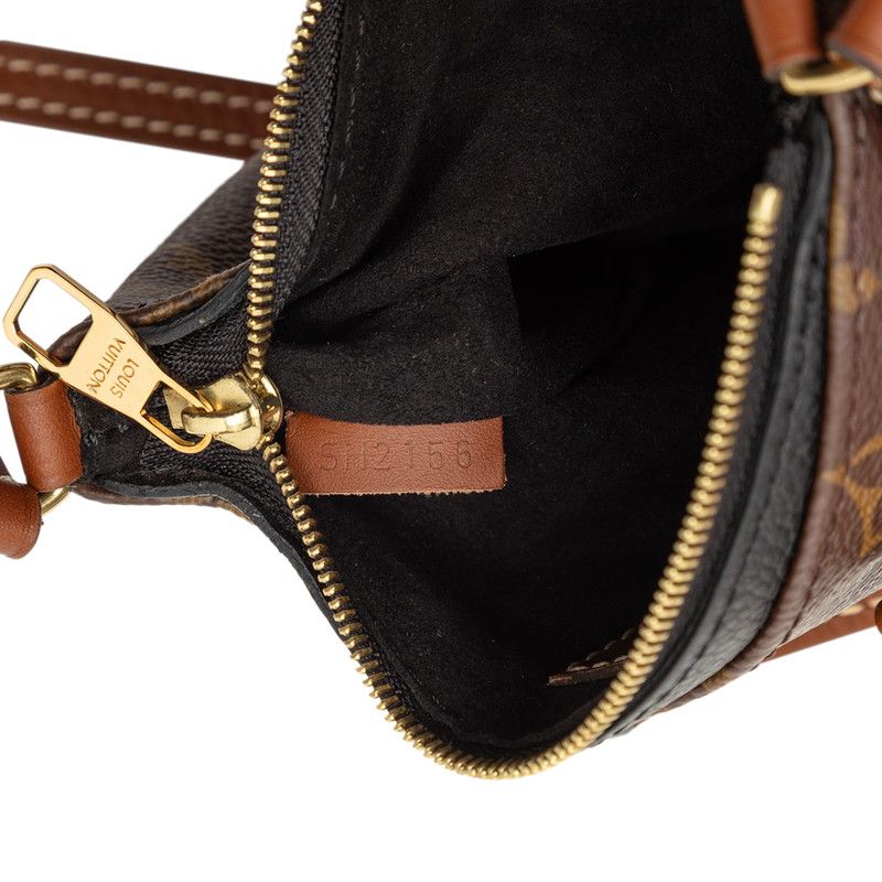 Louis Vuitton Monogram Nano Pallas Mini Shoulder Bag Brown Noir