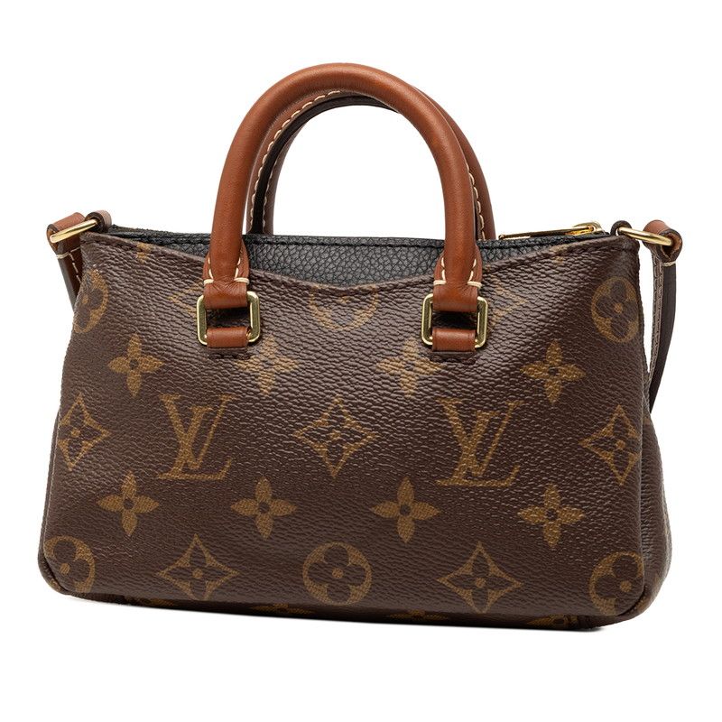 Louis Vuitton Monogram Nano Pallas Mini Shoulder Bag Brown Noir