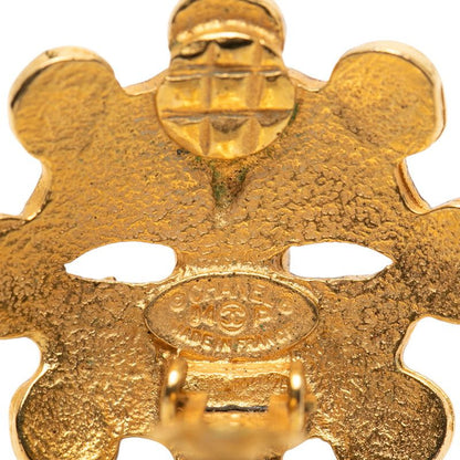 Chanel Coco Mark Vintage Gold Plated Earrings