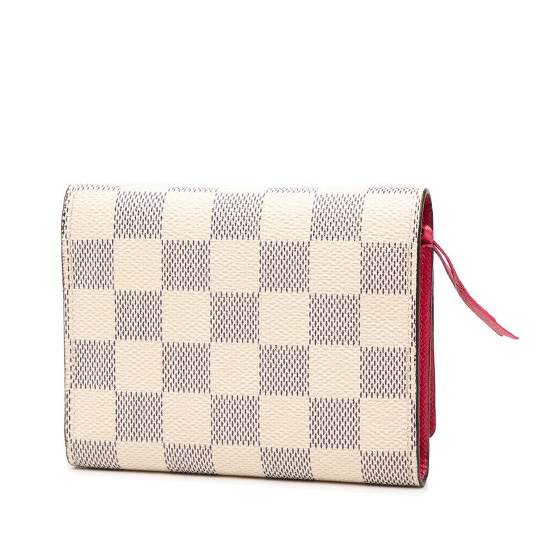 Louis Vuitton Damier Azur Portefeuille Victorine White Multicolor