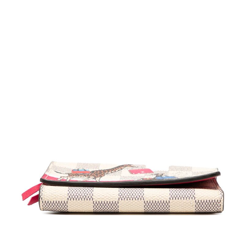 Louis Vuitton Damier Azur Portefeuille Victorine White Multicolor