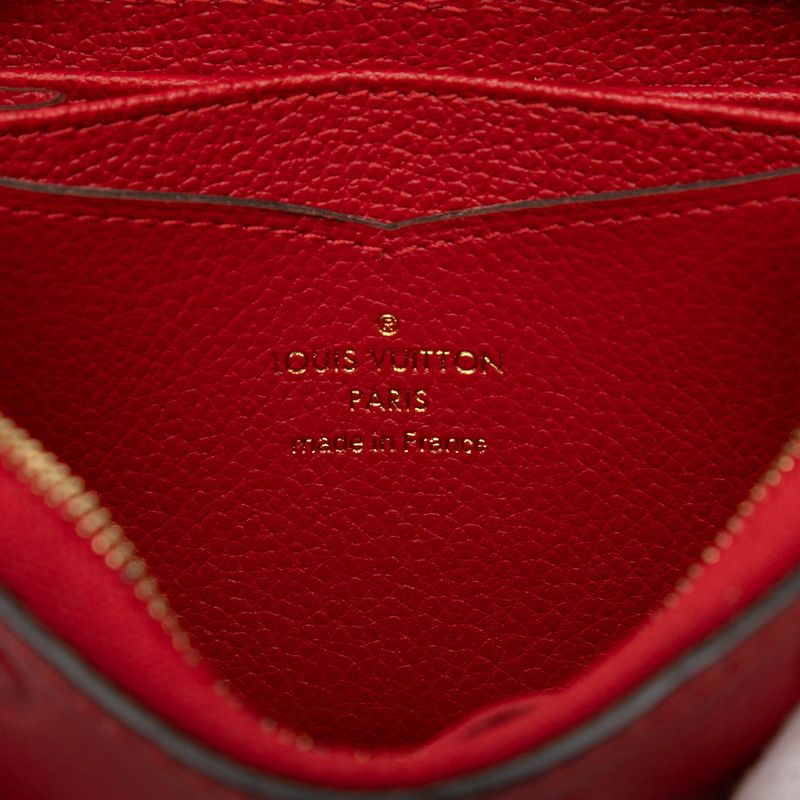 Louis Vuitton Monogram Empreinte Zippy Coin Purse Scarlet Red Leather