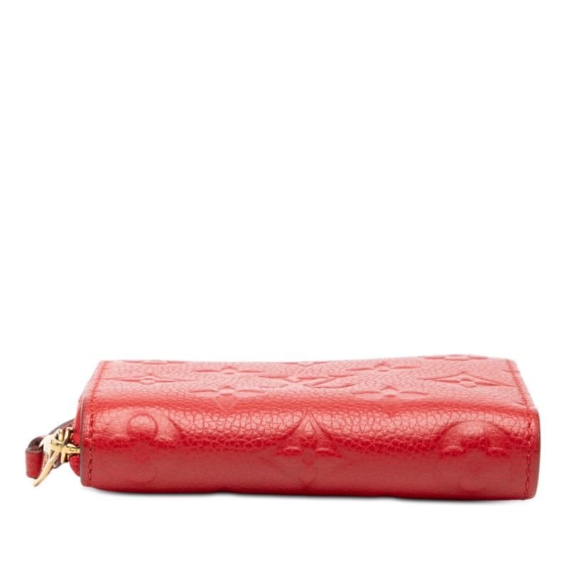 Louis Vuitton Monogram Empreinte Zippy Coin Purse Scarlet Red Leather
