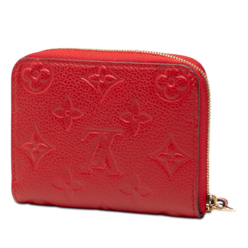Louis Vuitton Monogram Empreinte Zippy Coin Purse Scarlet Red Leather