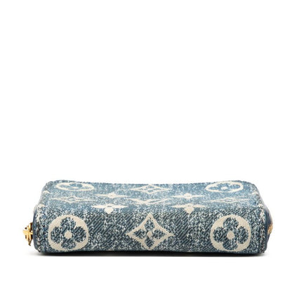 Louis Vuitton Monogram Jacquard Denim Zippy Coin Purse Marine Blue