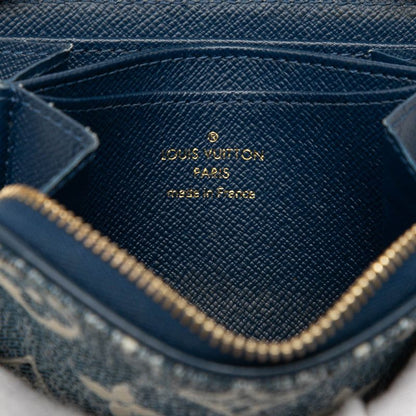 Louis Vuitton Monogram Jacquard Denim Zippy Coin Purse Marine Blue