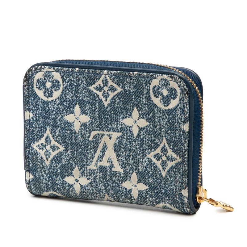 Louis Vuitton Monogram Jacquard Denim Zippy Coin Purse Marine Blue