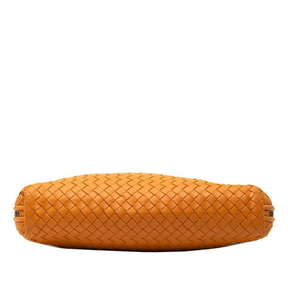 Bottega Veneta Intrecciato Crossbody Bag Orange Leather