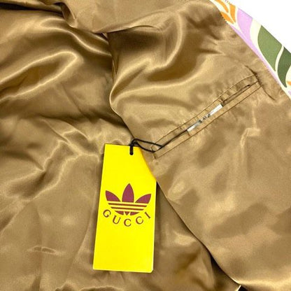 Gucci Adidas Blouson Jacket Silk Blend Logo All Over
