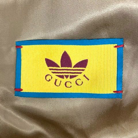 Gucci Adidas Blouson Jacket Silk Blend Logo All Over