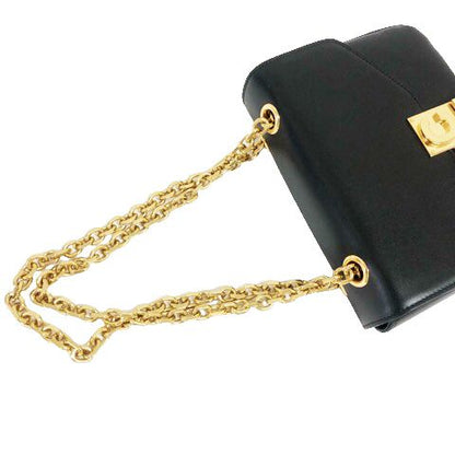 Celine C Small Chain Shoulder Bag 2-Way Calfskin Black