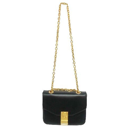 Celine C Small Chain Shoulder Bag 2-Way Calfskin Black