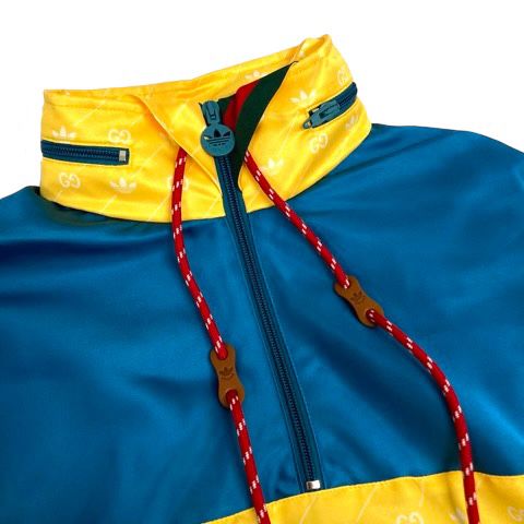 Gucci Adidas Anorak Jacket Blouson Jacket Outer Pullover Glossy Logo