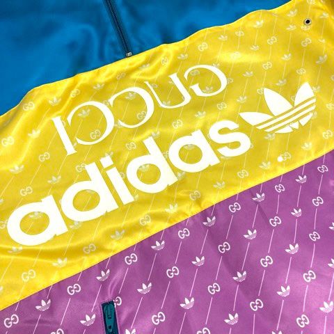 Gucci Adidas Anorak Jacket Blouson Jacket Outer Pullover Glossy Logo