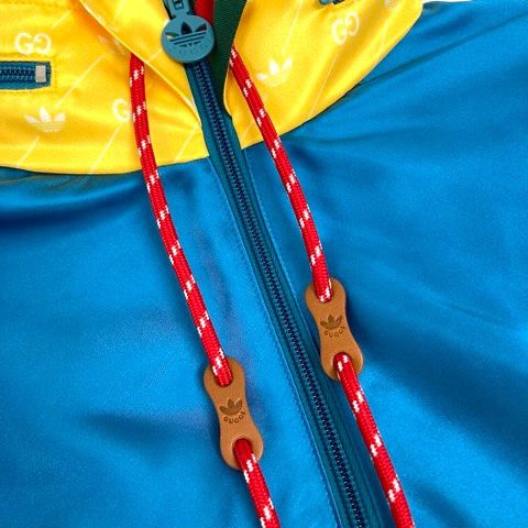 Gucci Adidas Anorak Jacket Blouson Jacket Outer Pullover Glossy Logo
