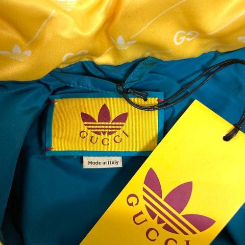 Gucci Adidas Anorak Jacket Blouson Jacket Outer Pullover Glossy Logo