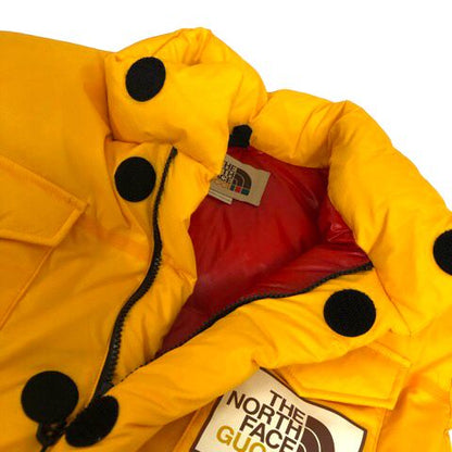Gucci the ​​north Face Cat Down Vest Nylon Print Logo S Yellow
