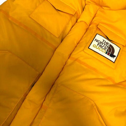 Gucci the ​​north Face Cat Down Vest Nylon Print Logo S Yellow