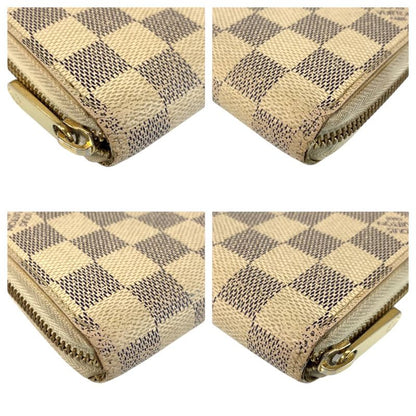 Louis Vuitton Damier Azur Zippy Wallet White Long