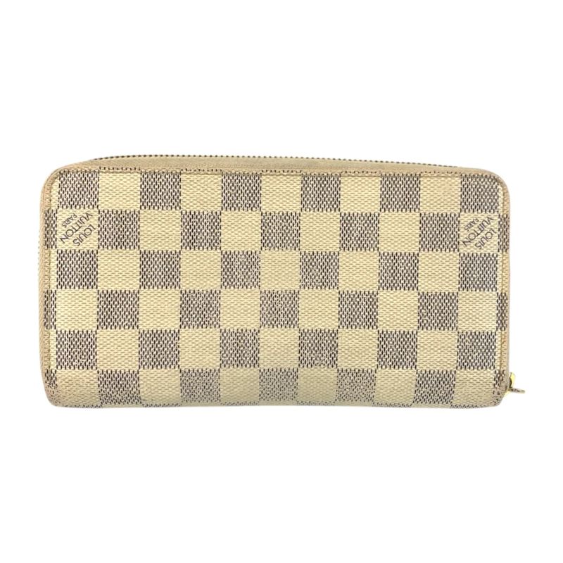 Louis Vuitton Damier Azur Zippy Wallet White Long