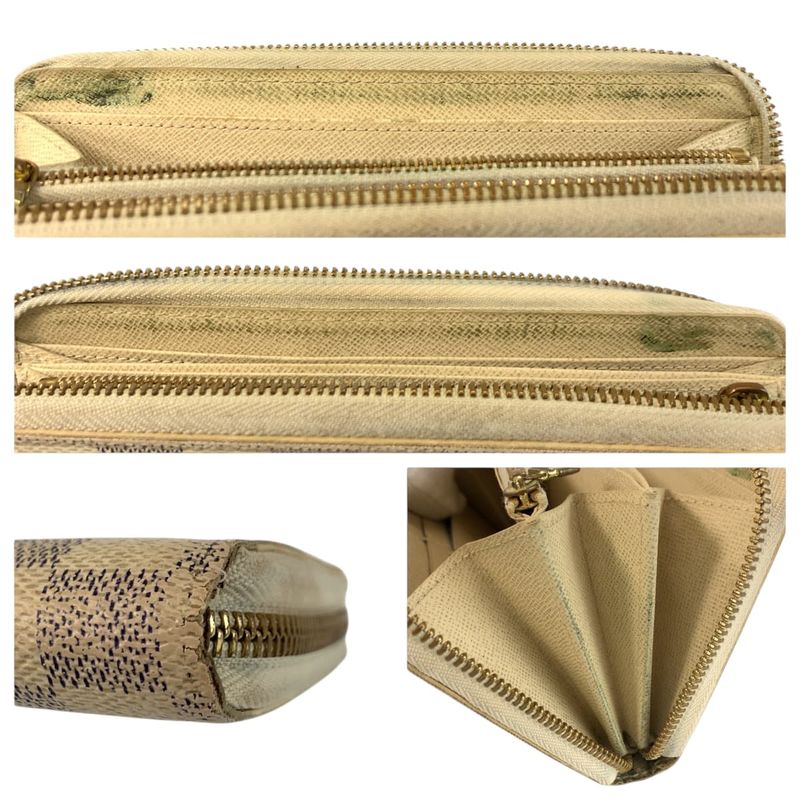 Louis Vuitton Damier Azur Zippy Wallet White Long