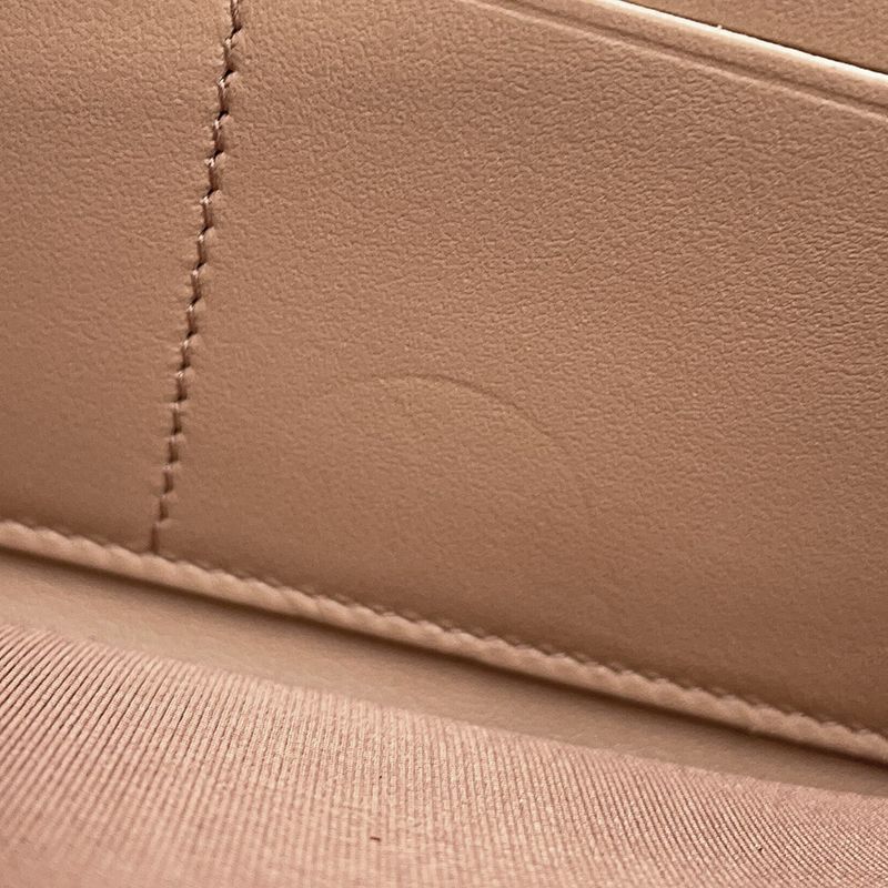 Chanel Wallet CC Logo Quilted Round Zip