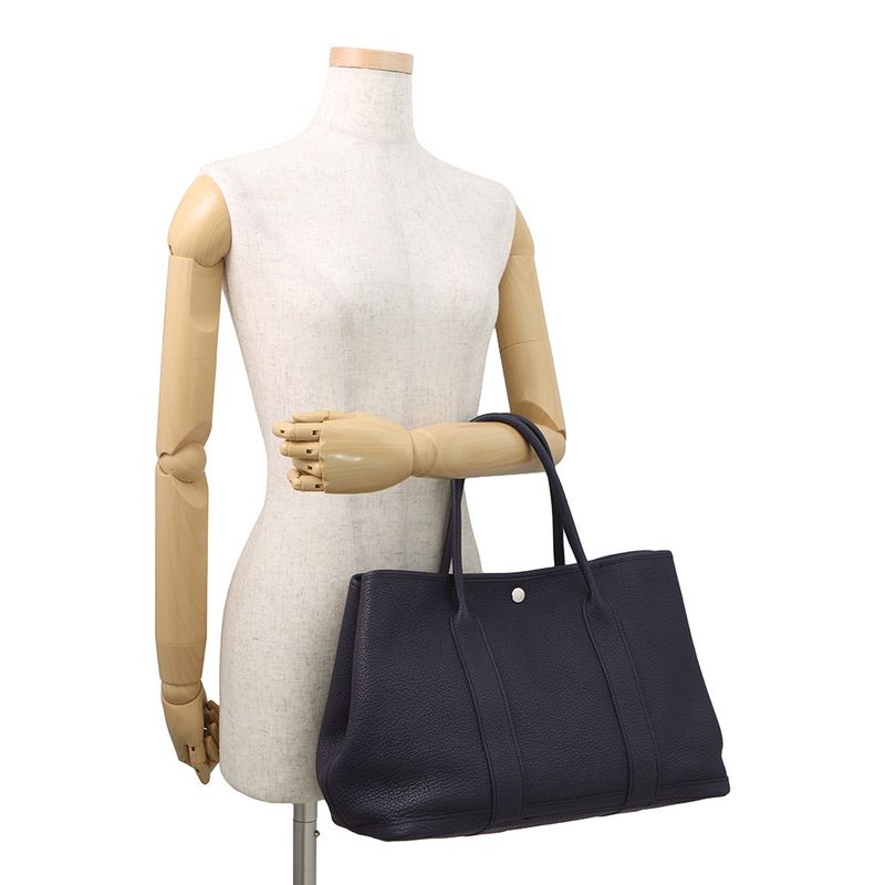 Hermes Tote Garden Party PM Blue Nuit Silver Negonda Blue-nuit