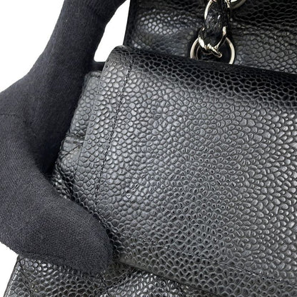 Chanel Chain Shoulder Bag Quilted 25 CC Logo Double Caviar Leather
