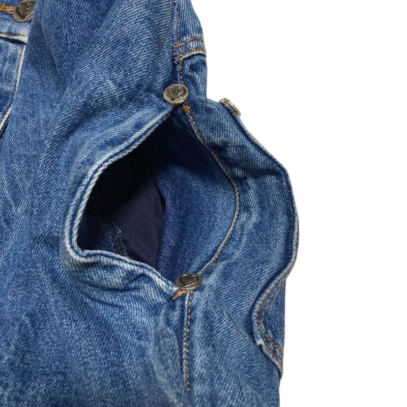 Chanel Wash Wide Denim Pants 34 Blue