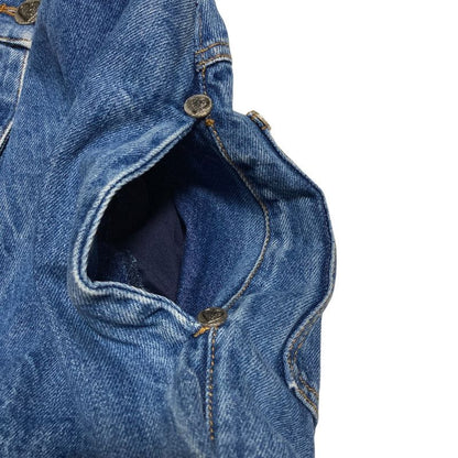 Chanel Wash Wide Denim Pants 34 Blue