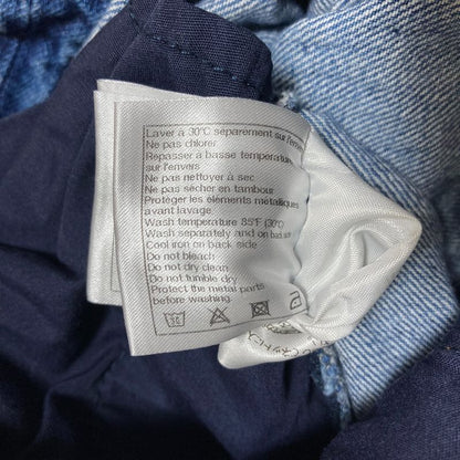 Chanel Wash Wide Denim Pants 34 Blue