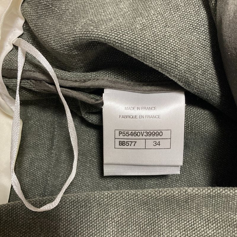 Chanel Canvas Short Pants Shorts 34 Khaki