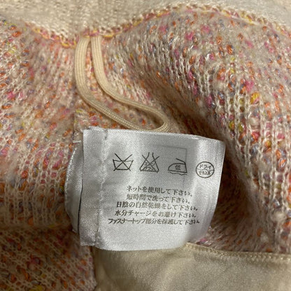Chanel Tweed Skirt 36 Pink
